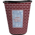 Housewarming Waste Basket - Double Sided (Black) (Personalized)