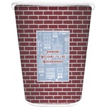 Housewarming Waste Basket - Single Sided (White) (Personalized)
