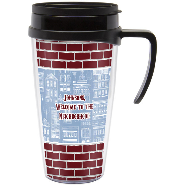 Custom Housewarming Acrylic Travel Mug with Handle (Personalized)