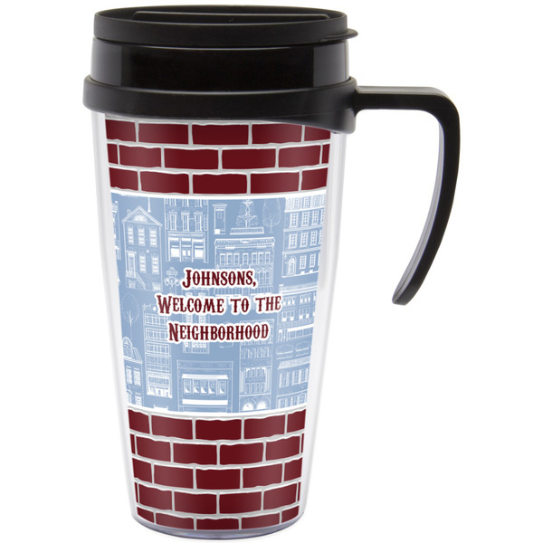 Custom Housewarming Acrylic Travel Mug with Handle (Personalized)