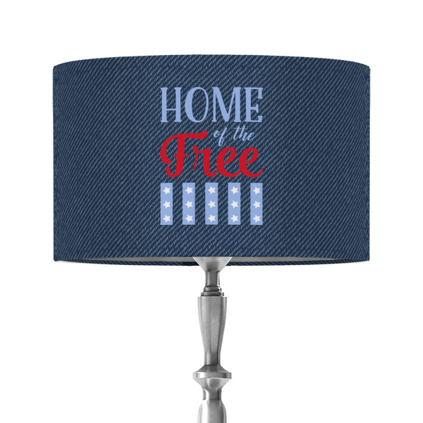 American Quotes 12" Drum Lampshade - ON STAND (Fabric)