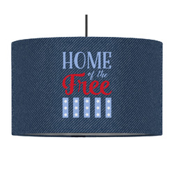 American Quotes 12" Drum Pendant Lamp - Fabric