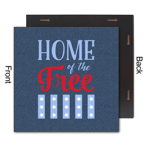 American Quotes 12x12 Wood Print - Front & Back View