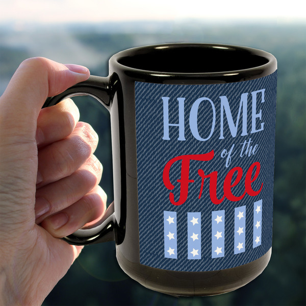 American Quotes 15oz. Black Mug - LIFESTYLE