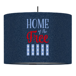 American Quotes 16" Drum Pendant Lamp - Fabric