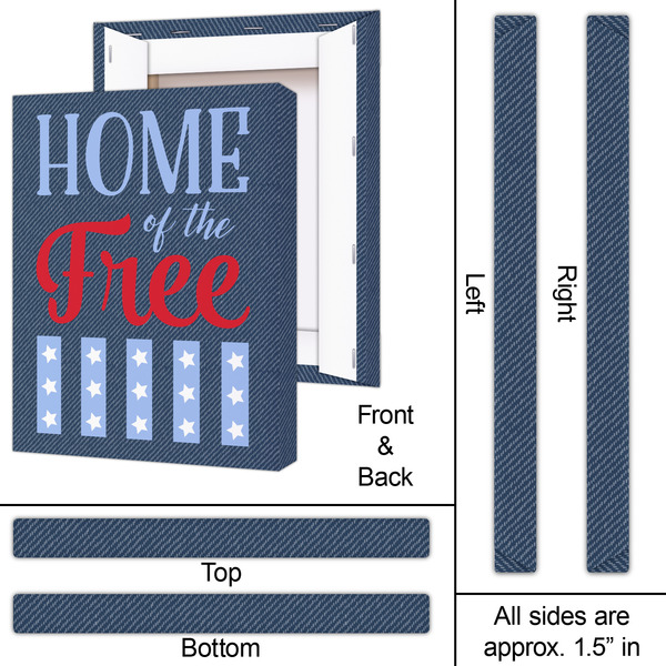 American Quotes 16x20 - Canvas Print - Approval