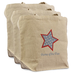 American Quotes Reusable Cotton Grocery Bags - Set of 3