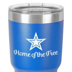 American Quotes 30 oz Stainless Steel Tumbler - Royal Blue - Double-Sided