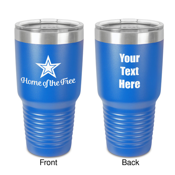 Custom American Quotes 30 oz Stainless Steel Tumbler - Royal Blue - Double-Sided