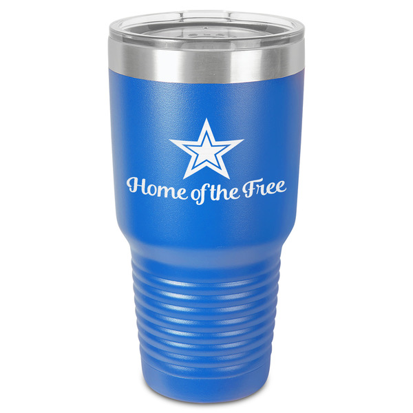 Custom American Quotes 30 oz Stainless Steel Tumbler - Royal Blue - Single-Sided