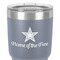 American Quotes 30 oz Stainless Steel Ringneck Tumbler - Grey - Close Up