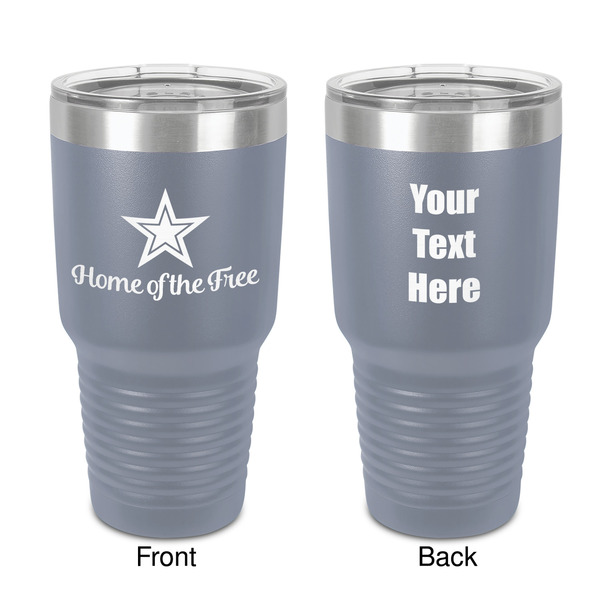 Custom American Quotes 30 oz Stainless Steel Tumbler - Grey - Double-Sided