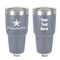 American Quotes 30 oz Stainless Steel Ringneck Tumbler - Grey - Double Sided - Front & Back