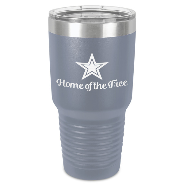 Custom American Quotes 30 oz Stainless Steel Tumbler - Grey - Single-Sided