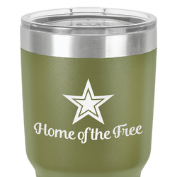 American Quotes 30 oz Stainless Steel Tumbler - Olive - Single-Sided