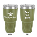 American Quotes 30 oz Stainless Steel Tumbler - Olive - Double-Sided