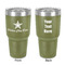 American Quotes 30 oz Stainless Steel Ringneck Tumbler - Olive - Double Sided - Front & Back