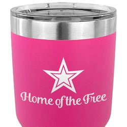 American Quotes 30 oz Stainless Steel Tumbler - Pink - Double Sided