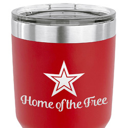 American Quotes 30 oz Stainless Steel Tumbler - Red - Double Sided