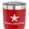 American Quotes 30 oz Stainless Steel Ringneck Tumbler - Red - CLOSE UP