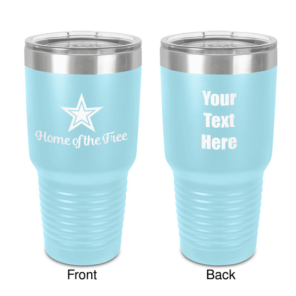 Custom American Quotes 30 oz Stainless Steel Tumbler - Teal - Double-Sided
