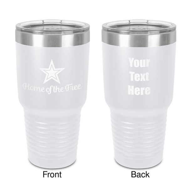 Custom American Quotes 30 oz Stainless Steel Tumbler - White - Double-Sided