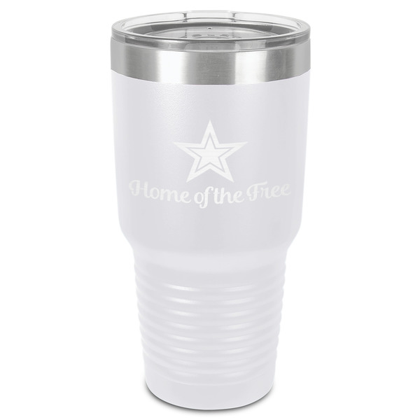 Custom American Quotes 30 oz Stainless Steel Tumbler - White - Single-Sided