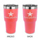 American Quotes 30 oz Stainless Steel Ringneck Tumblers - Coral - Double Sided - APPROVAL