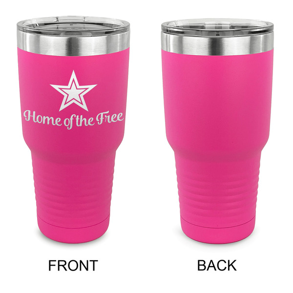 American Quotes 30 oz Stainless Steel Ringneck Tumblers - Pink - Single Sided - APPROVAL