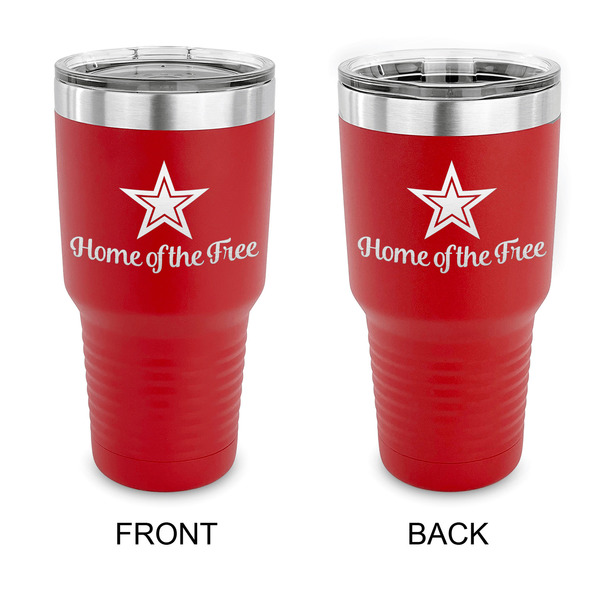 Custom American Quotes 30 oz Stainless Steel Tumbler - Red - Double Sided