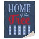 American Quotes Sherpa Throw Blanket