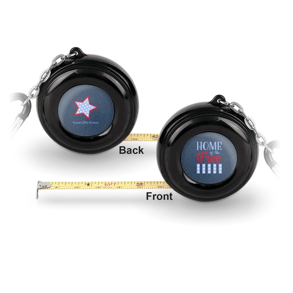 American Quotes 6-Ft Pocket Tape Measure with Carabiner Hook - Front and Back