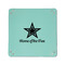 American Quotes 6" x 6" Teal Leatherette Snap Up Tray - APPROVAL