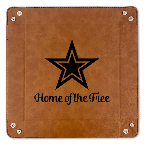 American Quotes 9" x 9" Leatherette Snap Up Tray - APPROVAL (FLAT)