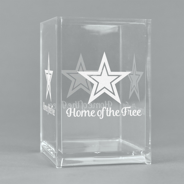 Custom American Quotes Acrylic Pen Holder