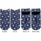 American Quotes Adult Ankle Socks - Double Pair - Front and Back - Apvl