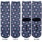American Quotes Adult Crew Socks - Double Pair - Front and Back - Apvl