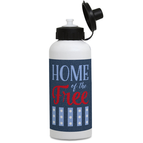Custom American Quotes Water Bottles - Aluminum - 20 oz - White