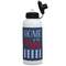 American Quotes Aluminum Water Bottle - White Front
