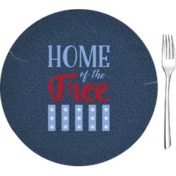 American Quotes Glass Appetizer / Dessert Plate 8"