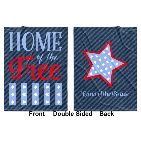 American Quotes Baby Blanket (Double Sided - Printed Front and Back)