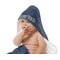 American Quotes Baby Hooded Towel on Child