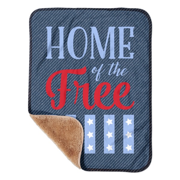 Custom American Quotes Sherpa Baby Blanket - 30" x 40"