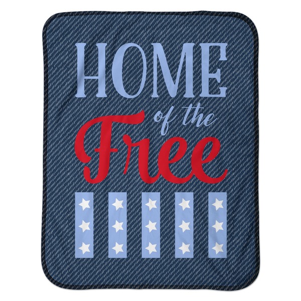 American Quotes Baby Sherpa Blanket - Flat