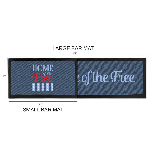 American Quotes Bar Mats - Sizing Chart