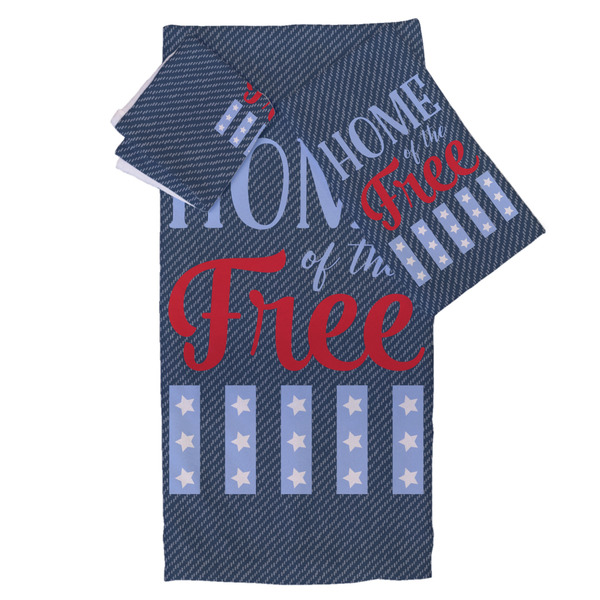 Custom American Quotes Bath Towel Set - 3 Pcs