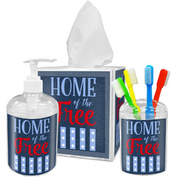 American Quotes Acrylic Bathroom Accessories Set