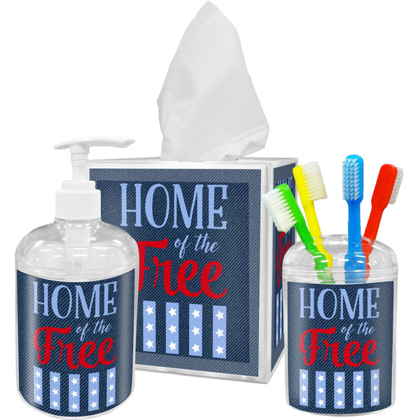 American Quotes Bathroom Accessories Set (Personalized)