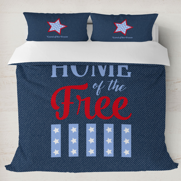 Custom American Quotes Duvet Cover Set - King (Personalized)