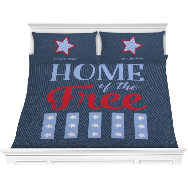 Custom American Quotes Comforter Set - King (Personalized)
